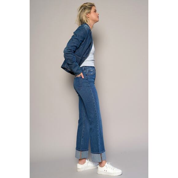 Insane Gene High Rise Cuffed Crop Bootcut Jeans - P1643 - Size 9/28 - Picture 4 of 9